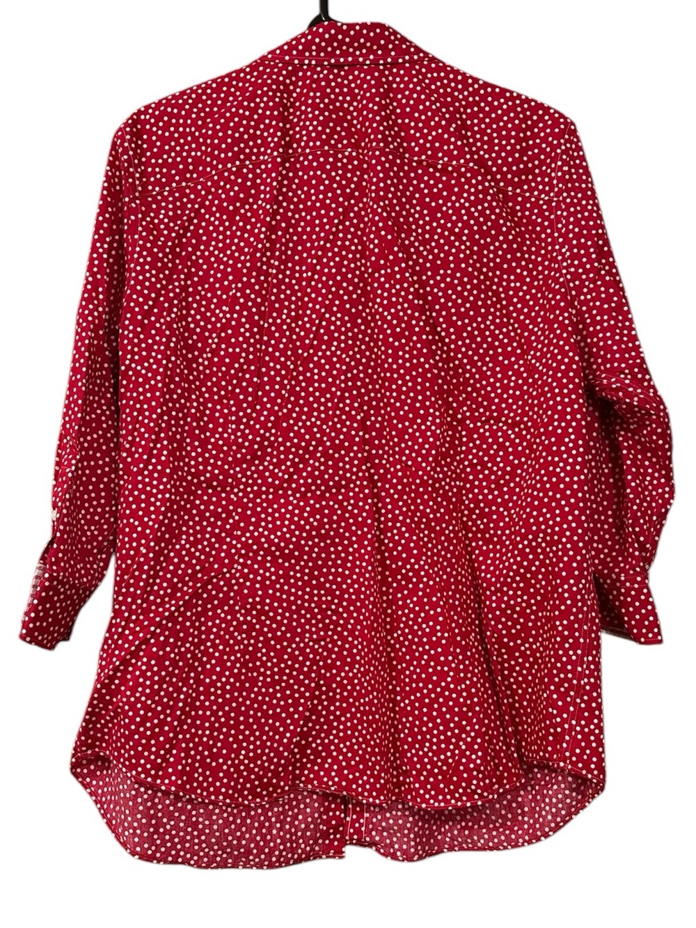 Chaps Red Polka Dot Button-Up Shirt - Picture 3 of 3